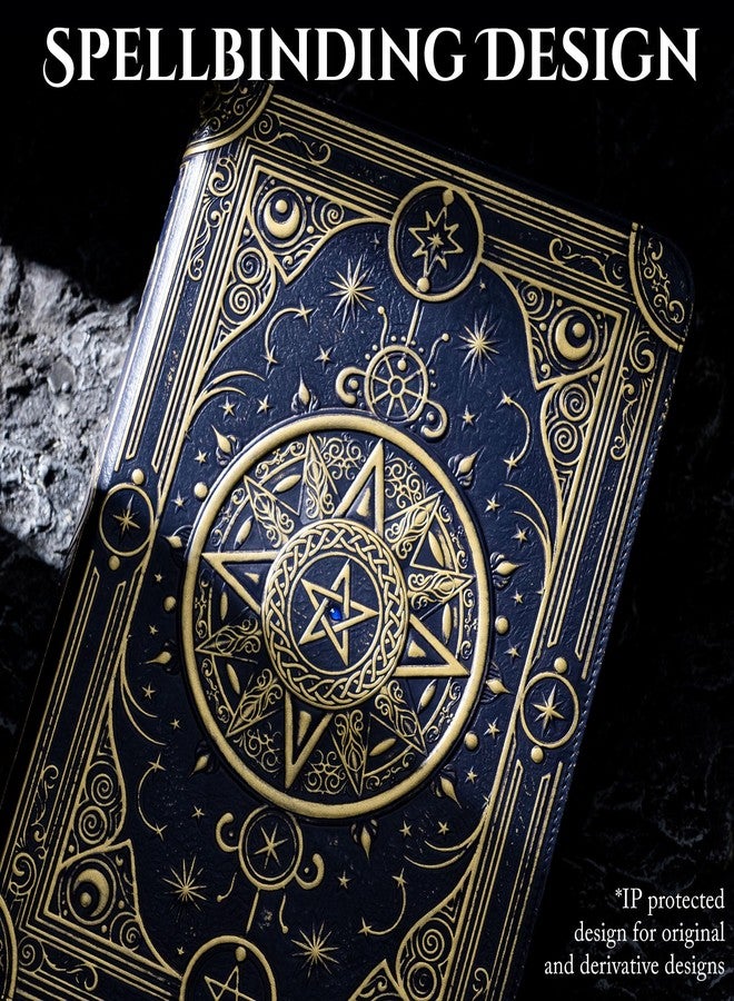 Soar Forge Star Mage Trading Card Binder - 9 Pocket Ringless TCG Binder, 3D PU Leather - Premium 432 Side-Loading Pockets - Perfect Storage Holder for MTG, and Many TCG & Trading Card Collections (Blue Jewel) - Image 2